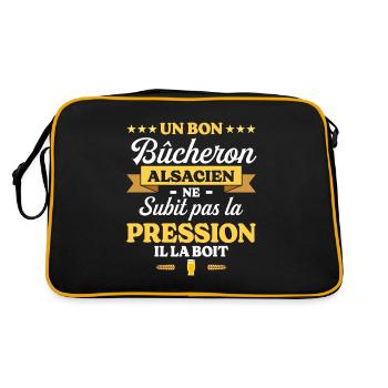 Bûcheron Alsacien Alsace Bûcheron - Sac Retro - noir/or - Dos