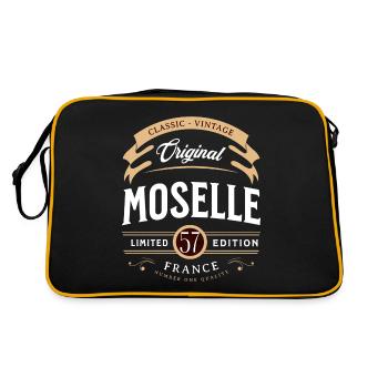 Moselle Département France - Sac Retro - noir/or - Dos