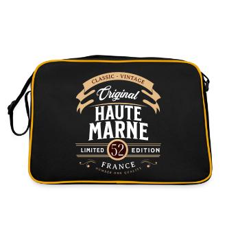 Haute-Marne Département France - Sac Retro - noir/or - Dos