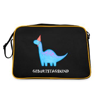 Anniversaire Garçon Brachiosaure Dino Anniversaire - Sac Retro - noir/or - Dos