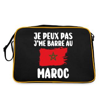 J'Me Barre au Maroc Voyage Cadeau - Sac Retro - noir/or - Dos