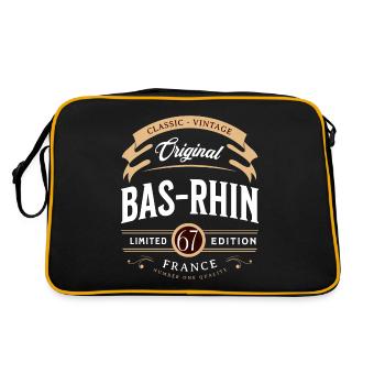 Bas-Rhin Department France - Retro Bag - black/gold - Back
