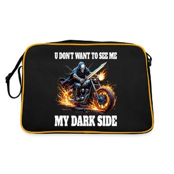 Mein Skelett-Meme der dunklen Seite - Retro Tasche - Schwarz/Gold - Hinten