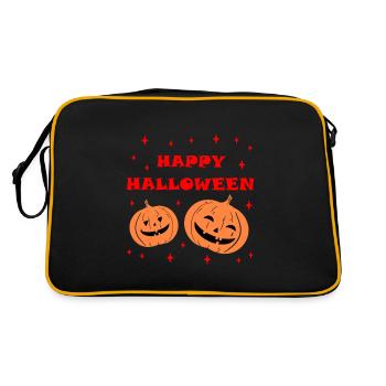Happy Halloween Pumpkins Halloween Party Costume Idea - Retro Bag - black/gold - Back
