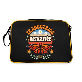 Retro Cadeau Retraite Traductrice - Sac Retro - noir/or - Dos