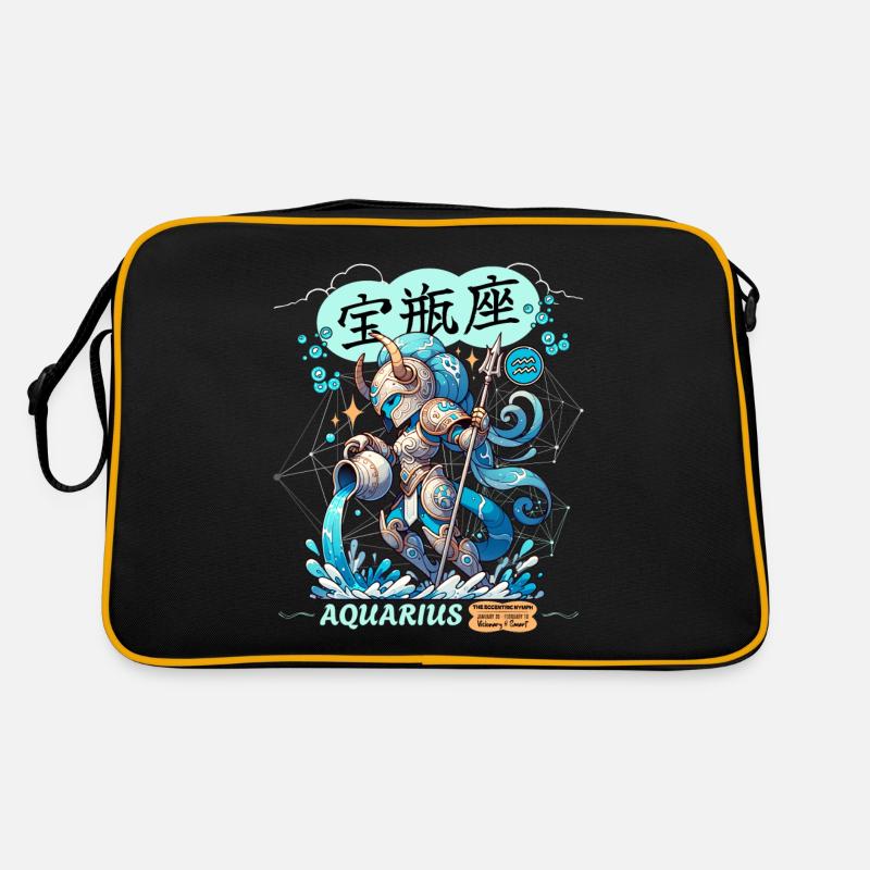 Wassermann Astrologisches Sternzeichen Retro Tasche