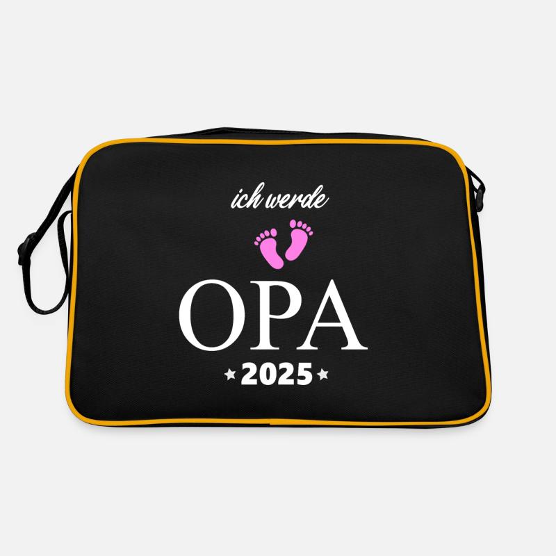 Ich werde Opa 2025 werdender Opa in 2025 Schwanger Retro Tasche