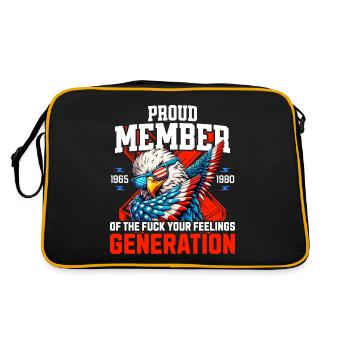 Eagle USA Humor Generation X - Retro Tasche - Schwarz/Gold - Hinten