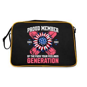 Blume USA Humor Generation X - Retro Tasche - Schwarz/Gold - Hinten