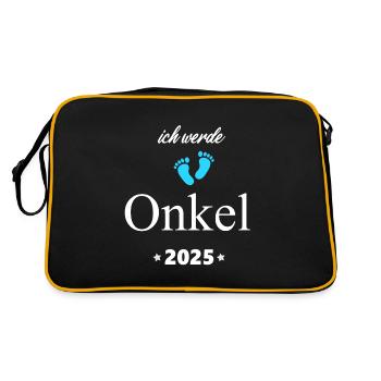 Je serai oncle Annonce de grossesse 2025 - Sac Retro - noir/or - Dos