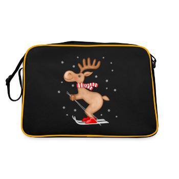 Renne de Noël sur le ski Ski Renne - Sac Retro - noir/or - Dos