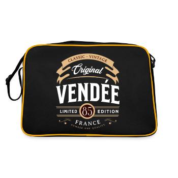 Vendée Department France - Retro Bag - black/gold - Back