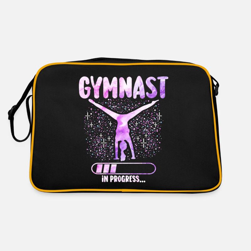 Gymnastik Geschenk Mädchen Turnerin Retro Tasche