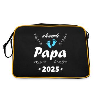 Je vais être papa 2025 Jeune grossesse - Sac Retro - noir/or - Dos