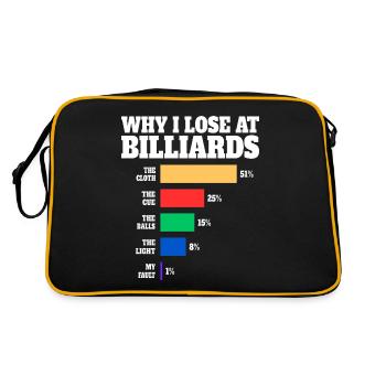 Billard Joueur Humour Billard - Sac Retro - noir/or - Dos