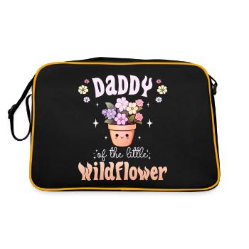 Little Flower Baby Birth Child Daddy - Retro Bag - black/gold - Back