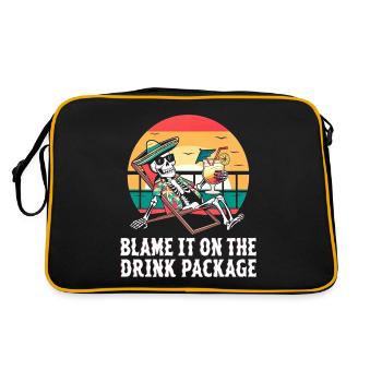 Squelette Humour Croisière Vacances - Sac Retro - noir/or - Dos