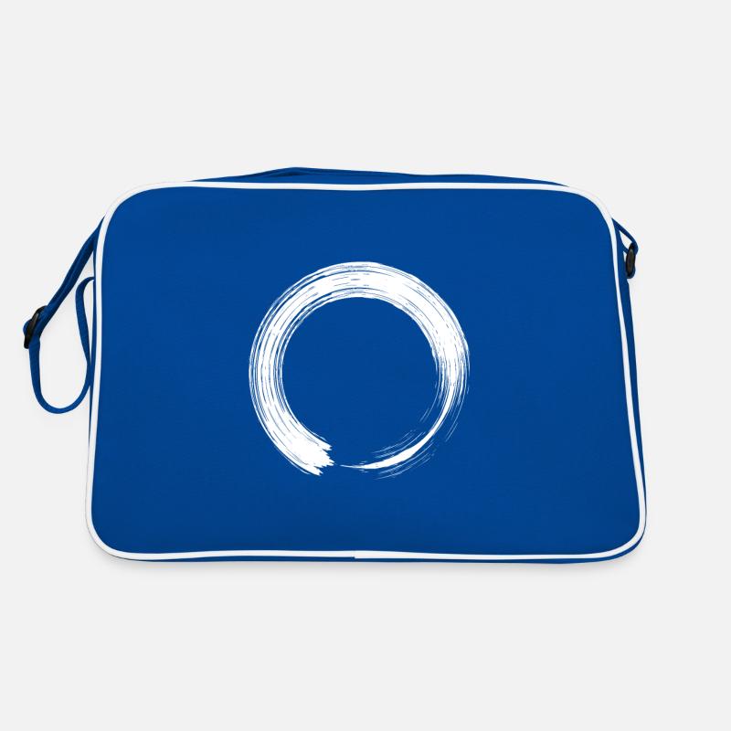 Cercle design icône brosse blanc Sac Retro