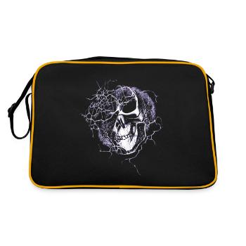 Thunder Halloween Skull - Retro Tasche - Schwarz/Gold - Hinten