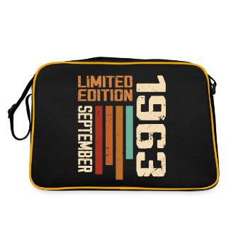 September 1963 Originelle Geschenkidee zum Geburtstag - Retro Tasche - Schwarz/Gold - Hinten