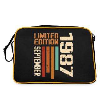 September 1987 Originelle Geschenkidee zum Geburtstag - Retro Tasche - Schwarz/Gold - Hinten