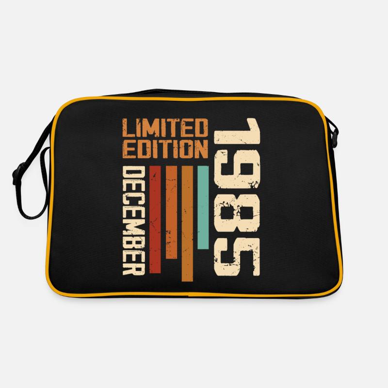 Dezember 1985 - 1985 Dezember - Retro Tasche - Schwarz/Gold