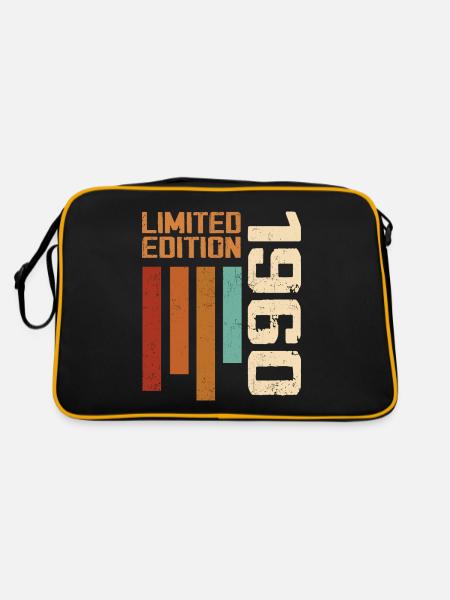 Vintage 1960's Retro 1960's Birthday Gift - Retro Bag - black/gold - Back