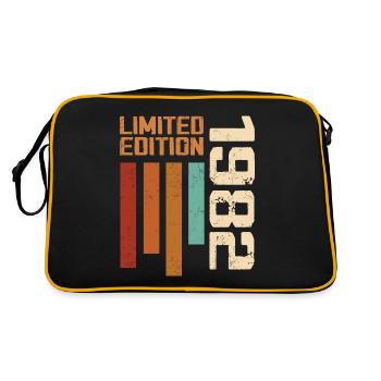 Jahrgang 1982 Retro 1982 Geburtstagsgeschenk - Retro Tasche - Schwarz/Gold - Hinten
