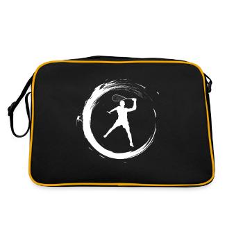 Squash - Retro Tasche - Schwarz/Gold - Hinten