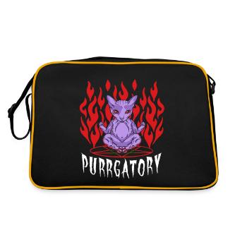 Purrgatory Cat Satan Baphomet - Le purgatoire de chat - Sac Retro - noir/or - Dos