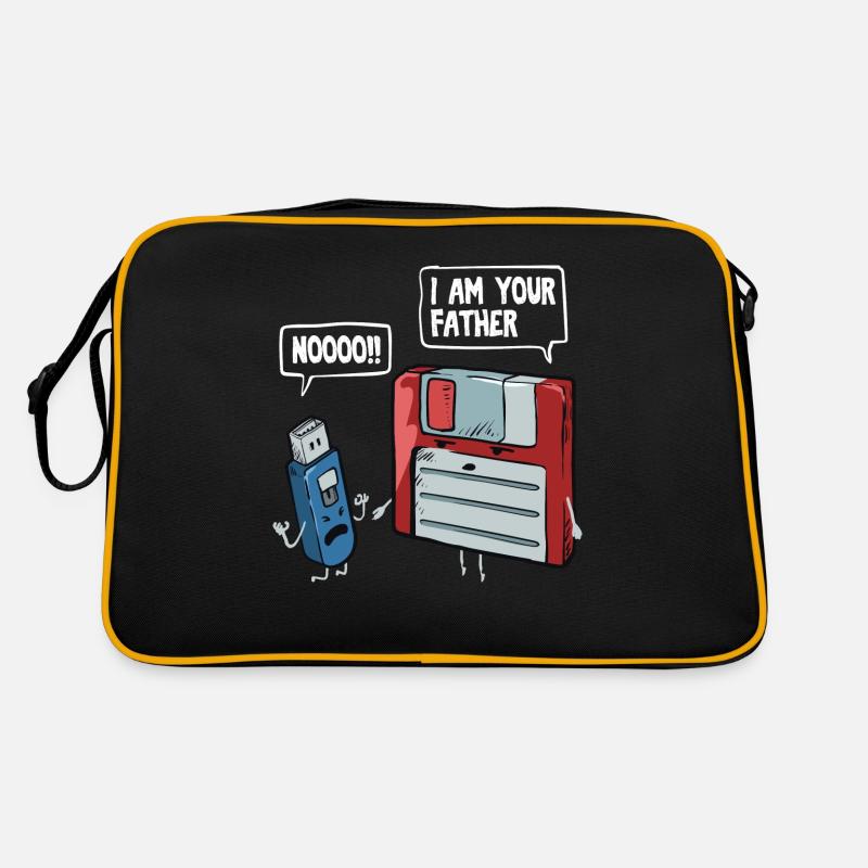 Diskette & USB Stick Geschenk für Computer Nerds Retro Tasche
