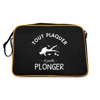 Plongée sous-marine Tout plaquer et partir plonger - Sac Retro - noir/or - Dos