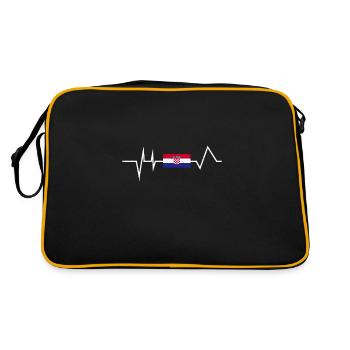 Croatie Drapeau croate Croate - Sac Retro - noir/or - Dos
