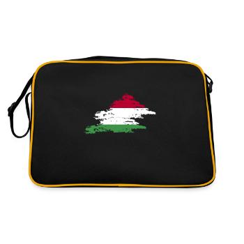 Ungarn Ungarisch Ungarische Flagge - Retro Tasche - Schwarz/Gold - Hinten