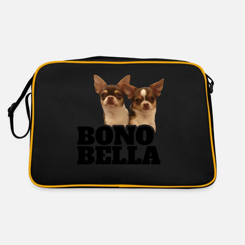 Bono Bella Merch - Retro Tasche - Schwarz/Gold