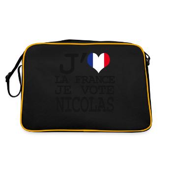 j'aime la France je vote Nicolas - Sac Retro - noir/or - Dos