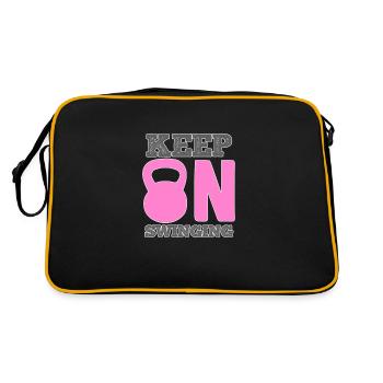 Fitness - Retro Tasche - Schwarz/Gold - Hinten