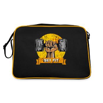 fitness - Retro Bag - black/gold - Back