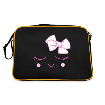 Kinder - Retro Tasche - Schwarz/Gold - Hinten
