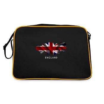 Drapeau Angleterre Royaume-Uni Drapeau Cadeau - Sac Retro - noir/or - Dos