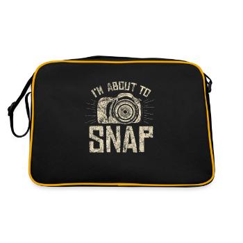 Fotograf - Retro Tasche - Schwarz/Gold - Hinten