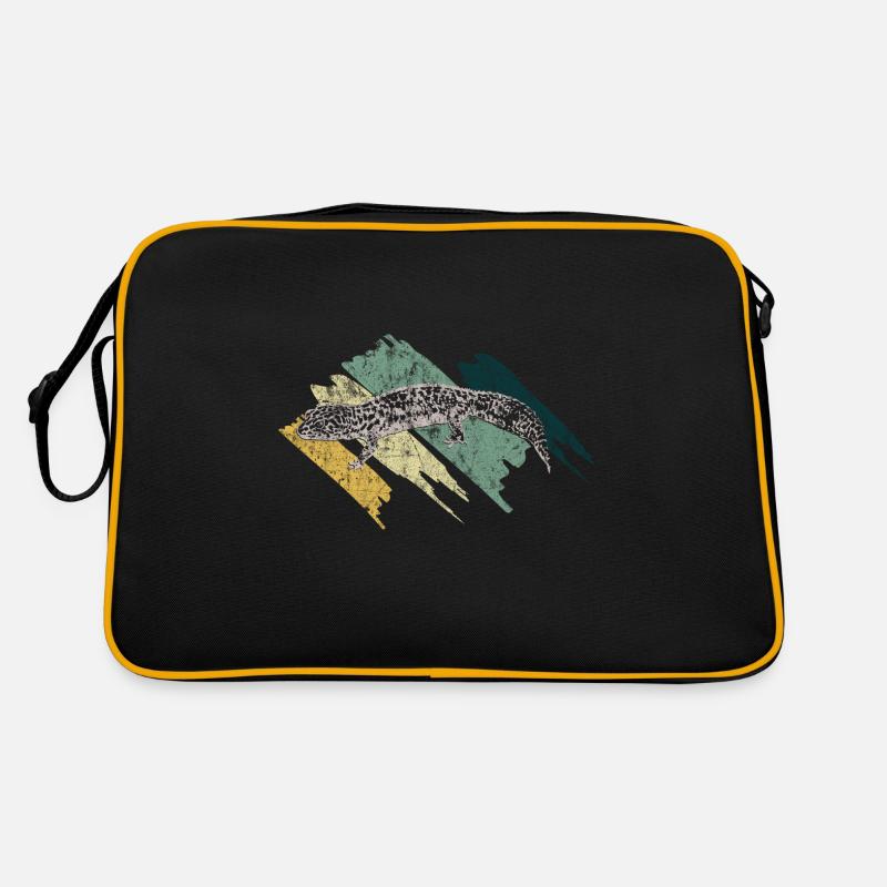 Gecko Echse Tier Geschenkidee Retro Tasche