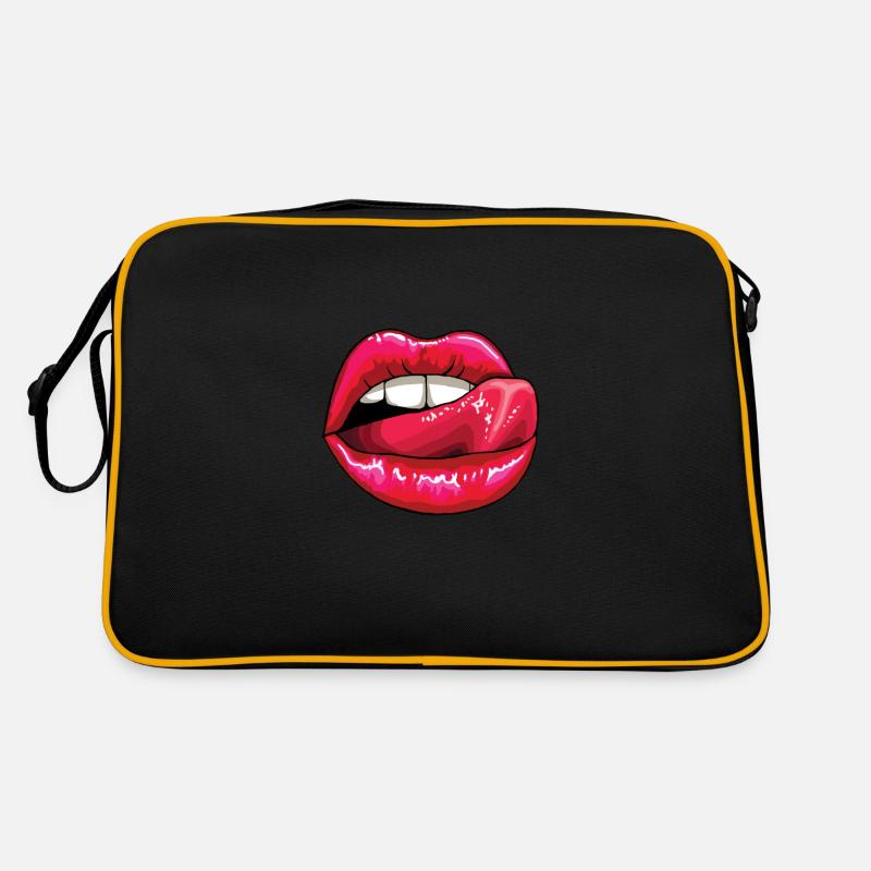 Lick the Lips bunt Retro Tasche