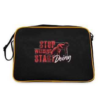 Fitness disant - Sac Retro - noir/or - Dos