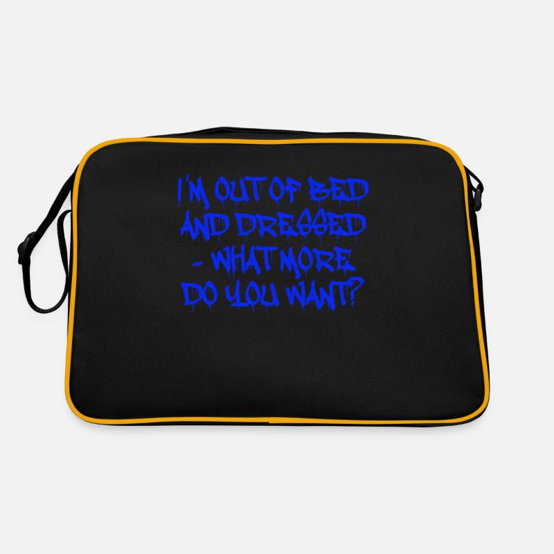 Je suis sorti de la merde ! Cool rengaine dans le style graffiti - Sac Retro - noir/or