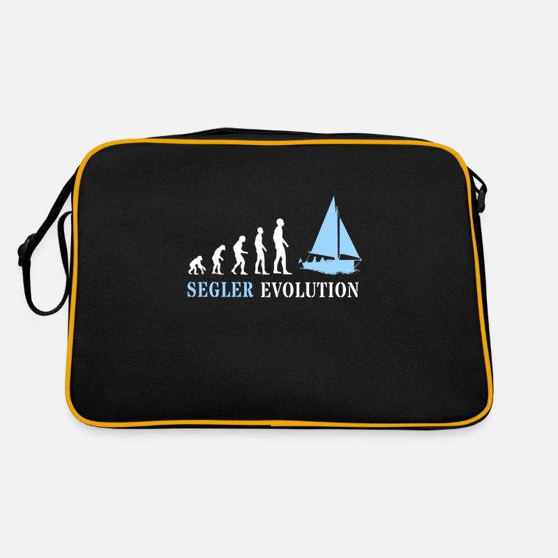 Segeln Evolution Segler Evolution - Retro Tasche - Schwarz/Gold