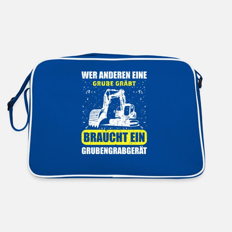 Wer Anderen Eine Grube Gräbt Grubengrabgerät Retro Tasche