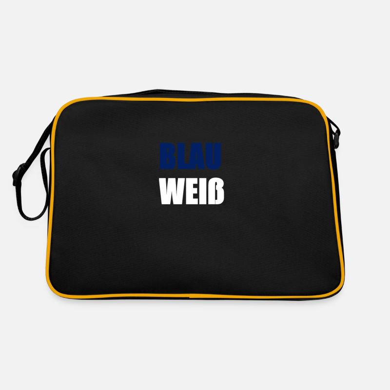 bleu blanc Sac Retro