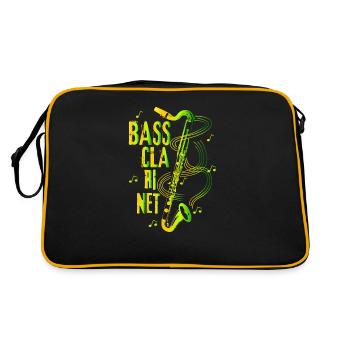 Idée cadeau rétro clarinette basse - Sac Retro - noir/or - Dos