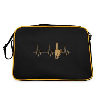Battement de coeur en bois Ranger - Sac Retro - noir/or - Dos
